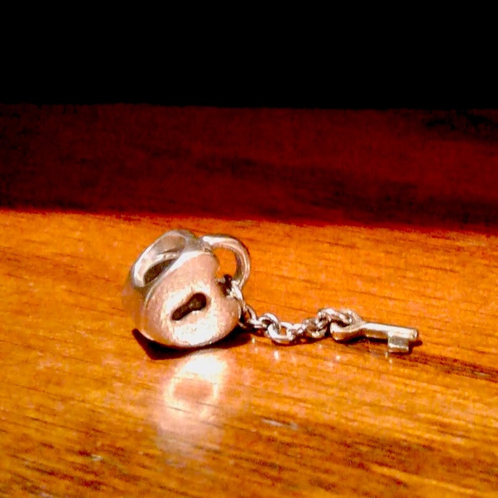 Pandora charms key to my heart lock